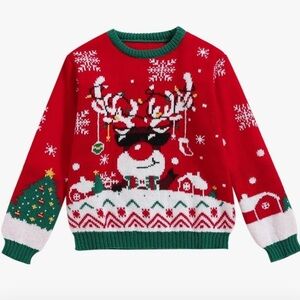 MyFav Kids Ugly Christmas Sweater Boys Funny Xmas Outfit Novelty Crewnec…